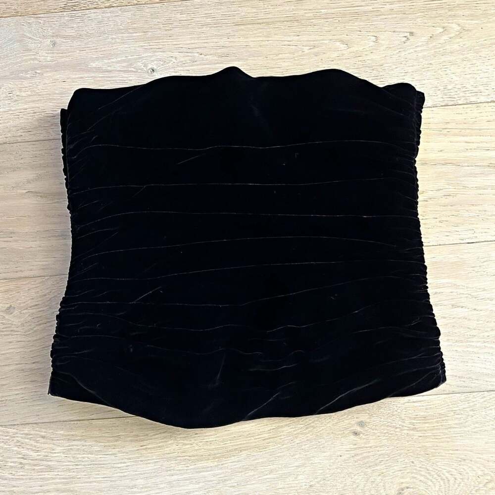 Lauren Ralph Lauren Velvet Black Strapless Bustier Corset Top Women’s Size 8